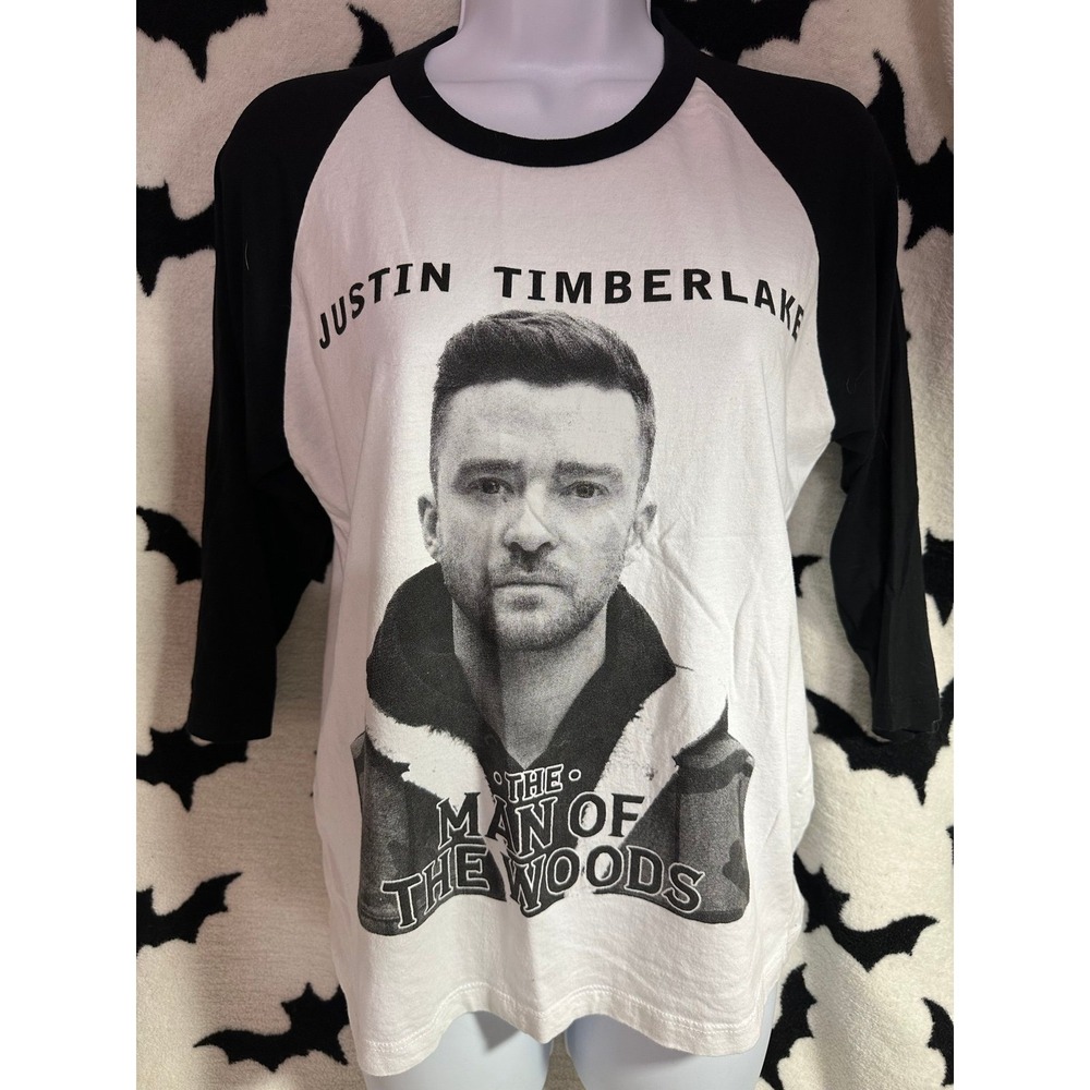 Official Justin Timberlake Tour T-shirt Man In The Woods Tour Small! Black 2019!